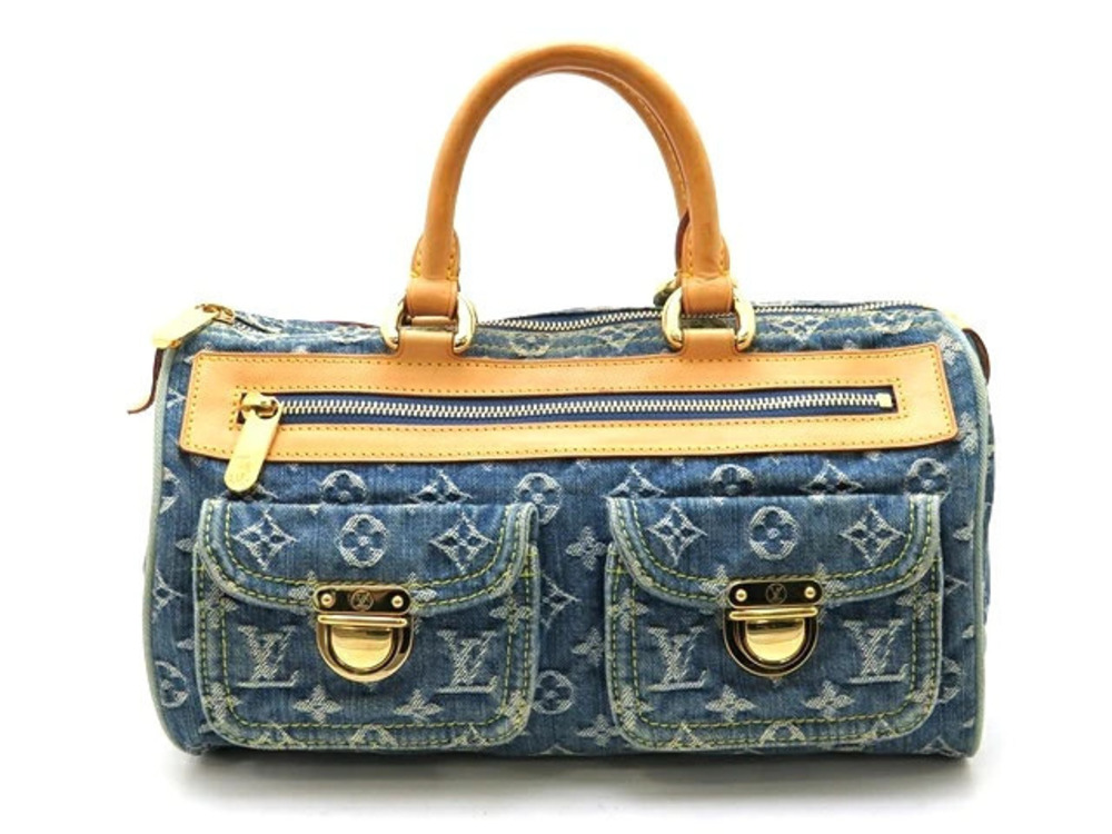 LOUIS VUITTON Neo Speedy Handbag Monogram Denim